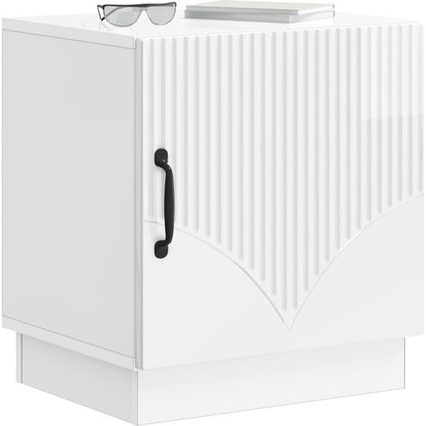 Maison Exclusive - Nachttisch Hochglanz Weiß 43 x 34,5 x 47 cm Ho