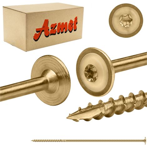 Vis à bois TCT - 8x300 mm - 50 pièces - Résistantes - Torx - Idéales pour menuiserie