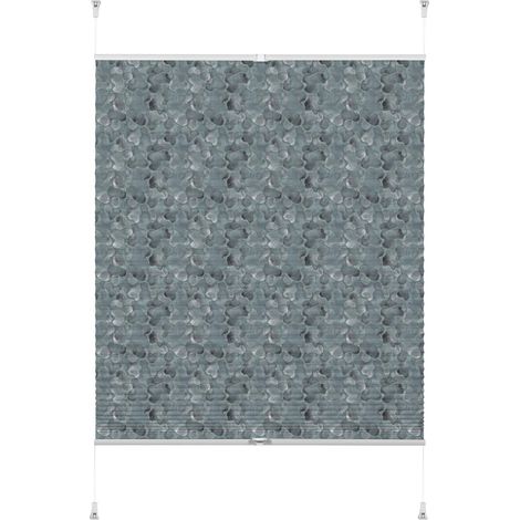 Store Plissé, Store Pliable Opaque pour Montage sans Perçage ni Vis, Réglable Individuellement, 70 x 130 cm, Camouflage Bleu (1/5)