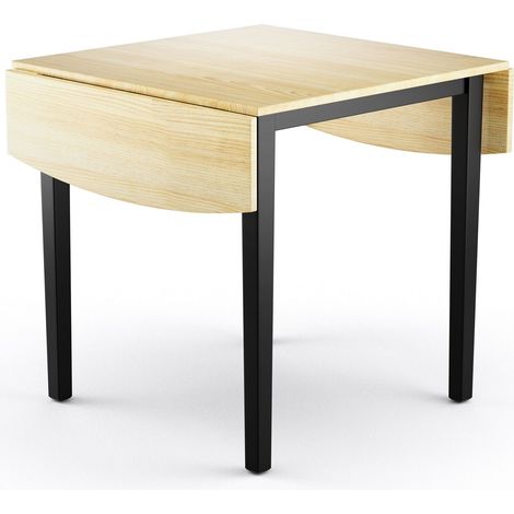 Folding Dining Table Drop Leaf Tables Home Wood Kitchen Table with Foot Pad (1/5)