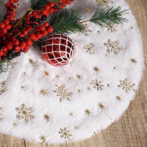 Jupe Pour Arbre De Noël - 39 X 39 Cm - Polyester - Or - Pour Décoration Intérieure - 1 Pièce (1/5)