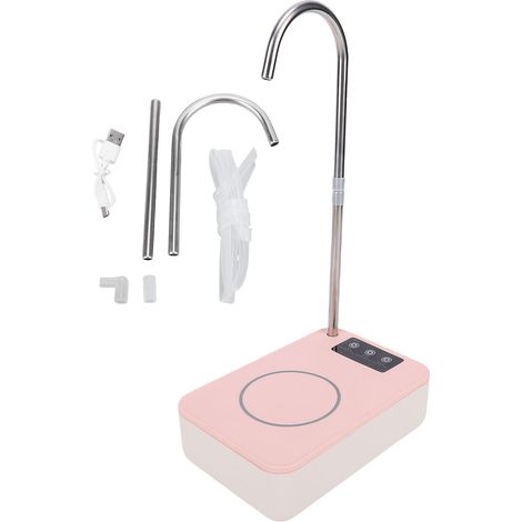 Distributeur de bouteilles d'eau de bureau, pompe électrique Portable automatique, comptoir pour chevet, maison, bureau, extérieur, double usage rose (1/5)