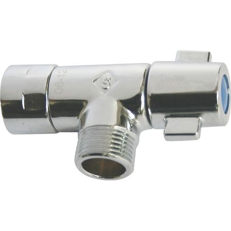 Kit sortie de cloison avec robinets FIXOPLAC lavabo/évier - raccord coudé PER à glissement Ø12 - M 3/8" (12/17) pour plaque alvéolaire - Somatherm (1/4)