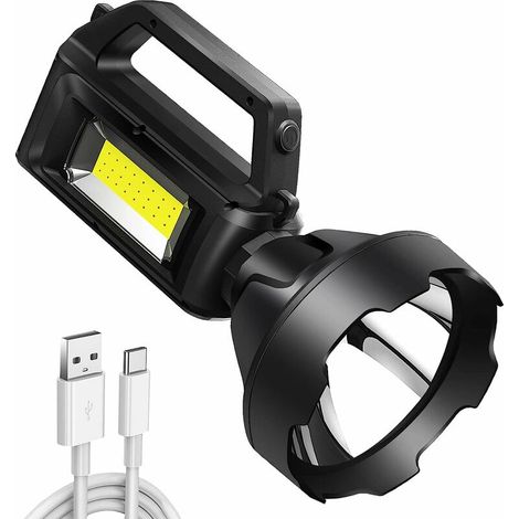 Lampe Camping LED, Lampe Torche Rechargeable, 6 Modes d’Éclairage 1200lm, Fonction de Batterie Externe, Lanterne Camping Puissante Étanche pour Bricolage, Randonnée, Secours [Classe énergétique (1/5)