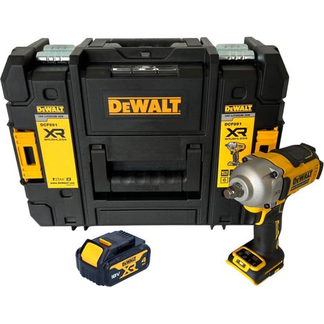 Avvitatore a impulsi a batteria DeWalt DCF 891 NT 18 V 1084 Nm 1/2" brushless + 1x batteria ricaricabile 4,0 Ah + TSTAK - senza caricatore