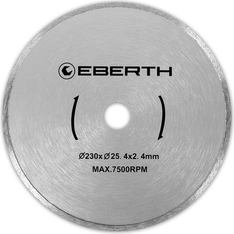 Disque diamant tronçonnage 230mm alésage 25,4mm pierre béton – EBERTH (1/3)