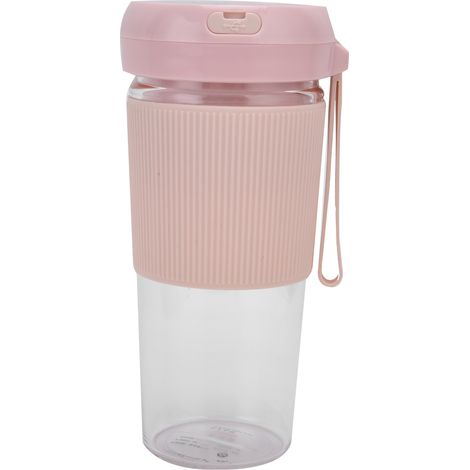 Mini-Zitruspresse, tragbar, per USB aufladbar, kabellos, elektrischer Fruchtmixer mit integriertem Akku (Modell ML-959), Pink (1/5)