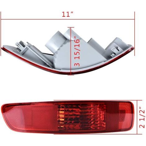 Ensemble feu arrière gauche/droite – Réflecteur de feu de position arrière – Compatible avec Mitsubishi Outlander (2007-2012), Peugeot 4007, Citroën C-Crosser (1/3)