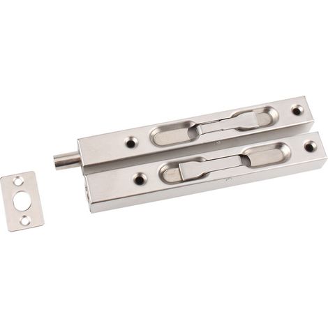 Lot de 2 verrous de porte coulissante en acier inoxydable, système de fermeture pour portes et fenêtres (1/3)