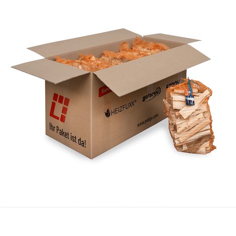 Heizfuxx Anzündholz Blue 18 cm 3kg x 5 Sack 15kg