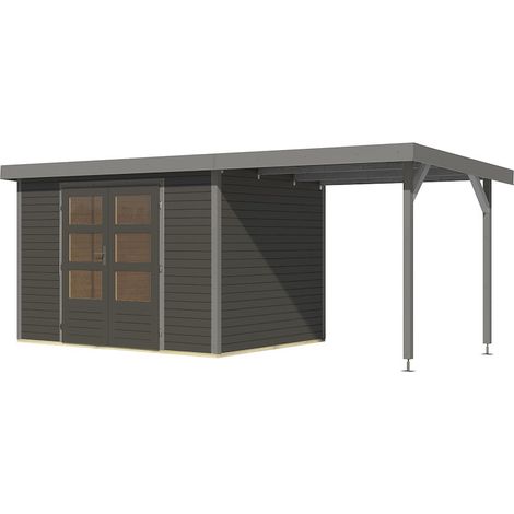 GH Jupiter 4 B terragrau gralu 302x217x211cm m.Anbaudach 2,35