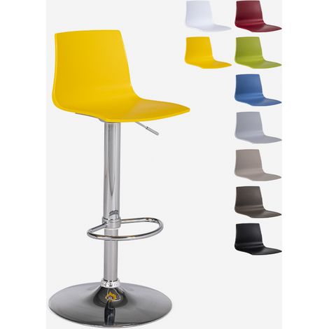 Sgabello design opaco altezza regolabile cucina bar Grand Soleil Imola Matt - Giallo