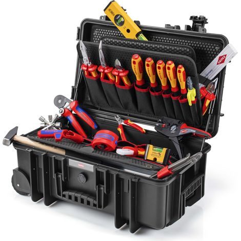 KNIPEX 00 21 33 E Valigia portautensili "Robust26 Move" Elettro 22 pezzi 550 mm (1/5)