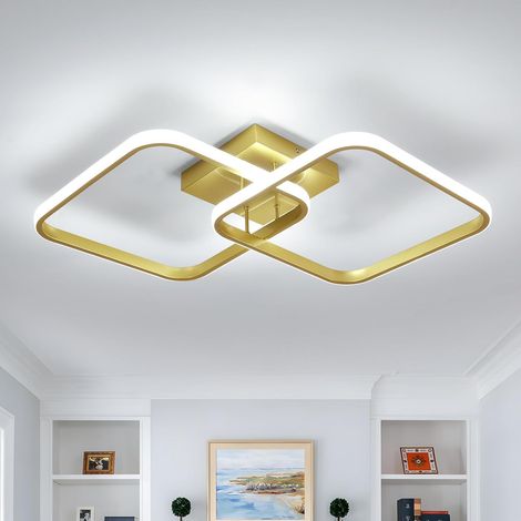 Goeco Modern LED Ceiling Light 42W 4725lm Square 64cm, 3000K Warm White Aluminium Flush Mount for Living Room Bedroom Kitchen Hallway Bathroom (1/5)