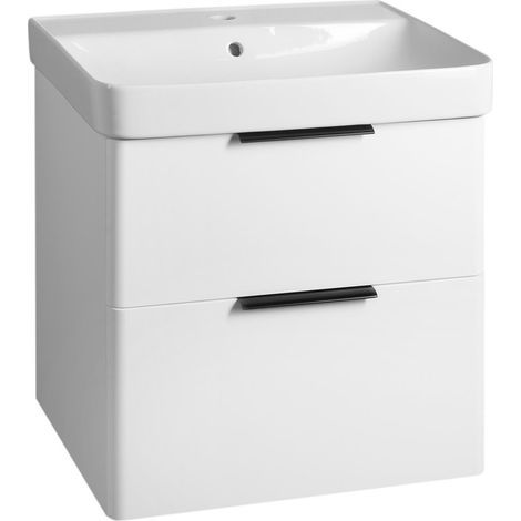 Aqualine Deneb - Meuble pour lavabo 55x57x44 cm, 2 tiroirs, blanc DN260 (1/5)
