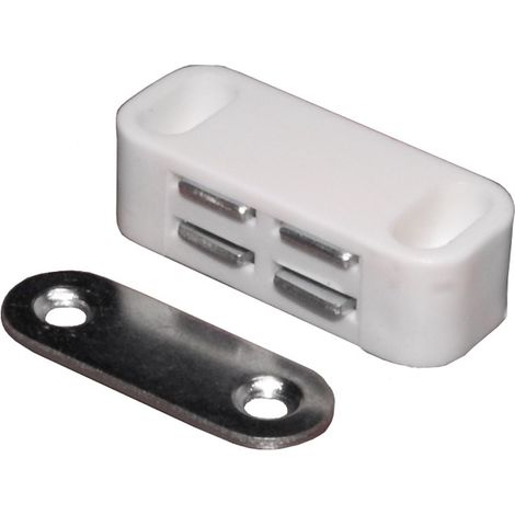 Chiusure magnetiche da applicare - forza 4 kg. - bianco - 2 pz.