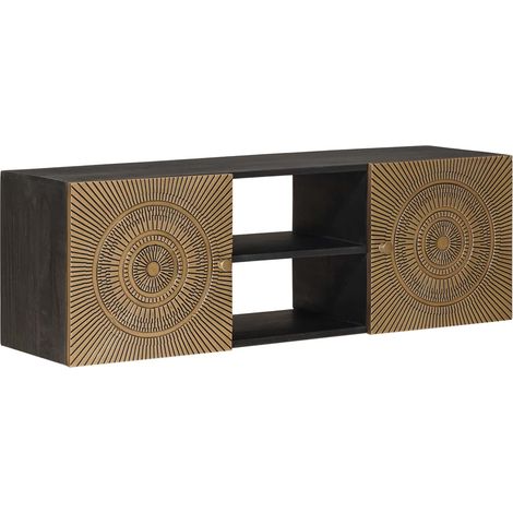 vidaXL Mobile TV con lo scaffale con porta Ottone 105 x 30 x 35