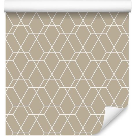 Papel pintado moderno con estampado geométrico para salón y dormitorio, 50x1000 cm. (1/5)