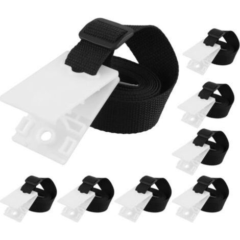 Bardusch Pack de 8 Sangles et Clips de Maintien, Accessoires de Rechange pour système d'enroulement de Piscine, pour couvertures de Piscine (1/5)
