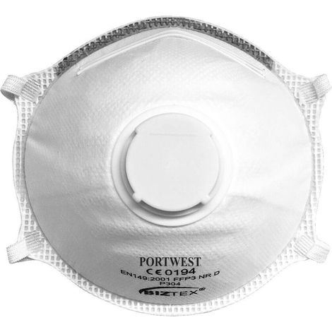 Confezione da 10 maschere FFP3 Dolomite con involucro di respirazione leggera bianco