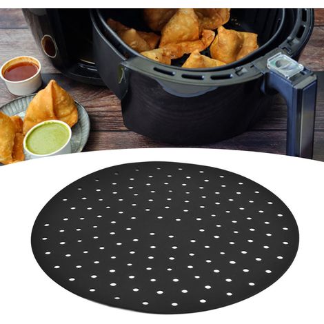Tapis de cuisson réutilisable pour friteuse à air chaud, 20 cm, noir (1/5)
