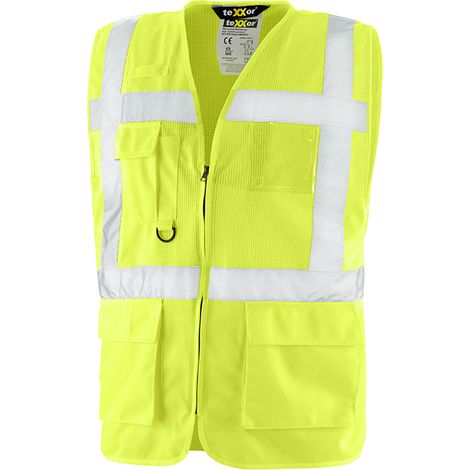 teXXor® Warnschutz-Weste AMHERST 100% Polyester leuchtgelb 4214 Gr. L (1/4)