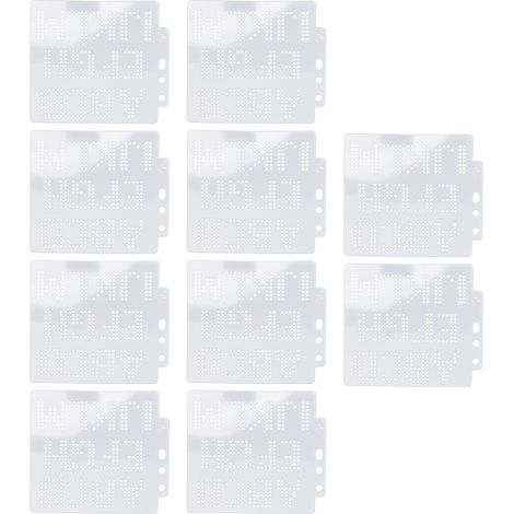 20 pochoirs creux en PET, modèles de lettres, moules de peinture lavables pour la création de cartes et autres projets artistiques (1/5)
