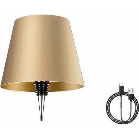 Lampe bouteille sans fil, rechargeable, tactile et à intensité variable, LED, pour bouteilles de vin, idéale pour l'intérieur et l'extérieur des restaurants et bars. (1/4)