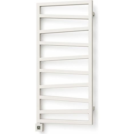 Scaldasalviette elettrico bianco - (HxL) 1070x500mm - 400 Watts - 400 Watt - ZIG1070-500E1B (1/5)