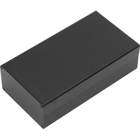 Boîtier électronique en alliage d'aluminium 58x110x200mm noir mat pour amplificateur de puissance, coffret de projet DIY (1/5)
