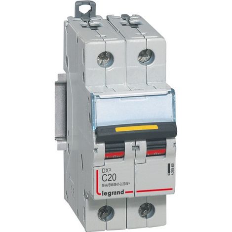 Legrand 409569 Interruttore DX³ 10000 - a vite/vite - corrente continua - 20 A - curva C - protezione di partenza