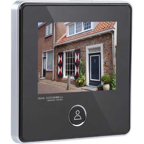 Judas de porte intelligent 0.3MP avec vision nocturne, caméra de sécurité et écran LCD pour maison (1/5)