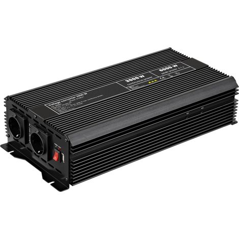 Transformator - GOOBAY - GOOBAY - 12V auf 230V - 2 Steckdosen + USB - Integrierter Schutz (1/5)