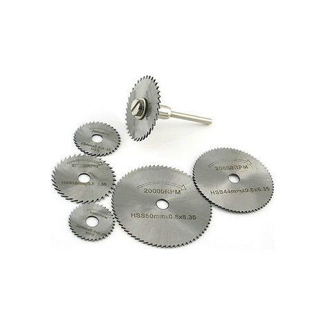 SET 6 pz DISCHI DIAMANTATI PER LEGNO PVC PLASTICA MODELLI DRIMEL FRESE