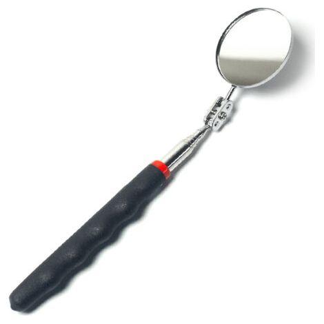 PA Teleskopspiegel, verstellbare Inspektionsspiegel, Inspektionsspiegel, um 360 Grad drehbarer Inspektionsspiegel, teleskopierbar bis zu 72 cm, rutschfester schwarzer Griff, für Autoreparatur (1/5)