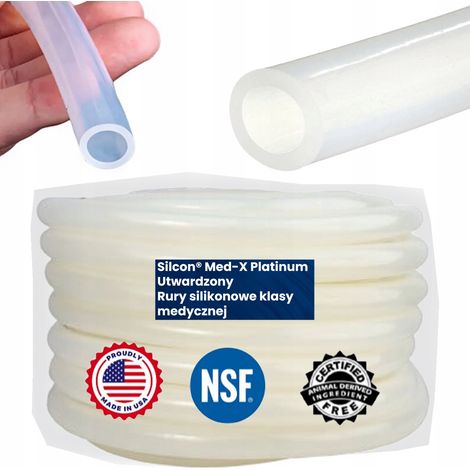 Platin-Silikonschlauch, hergestellt in den USA, lebensmittelecht, 15 m