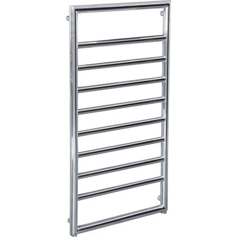 Heatwave Kona Chrome Designer Towel Rail 900mm (H) x 500mm (W) (1/3)