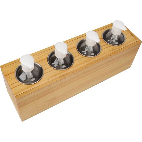 Chauffe-huile de massage pour 4 flacons, température constante, chauffage rapide, chauffe-lotion amovible, prise US 110-240 V (1/5)