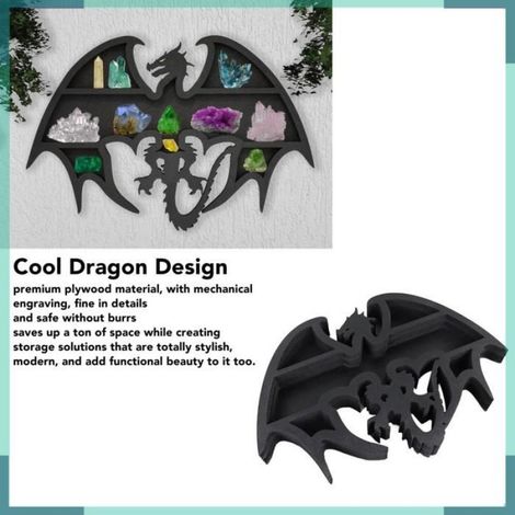 Étagère en cristal Design Dragon avec présentoir en pierre de bois solide pour Table de bureau de chambre à coucher, permet (1/4)