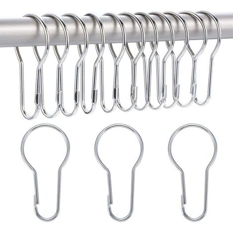 Bardusch-Lot de 40 anneaux de rideau de douche crochets de suspension pour le tri et l'organisation (1/5)