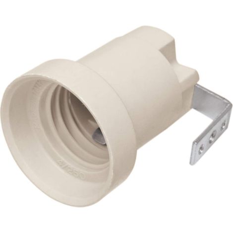 Poly Pool PP0480.8X portalampada E27 con staffa, Bianco (1/2)