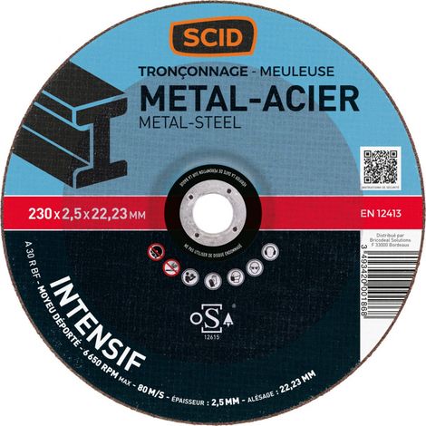 Disco de corte para uso frecuente metales ø (mm) 230