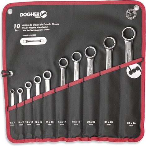 Nylontasche mit 10 Doppelschlüsseln flacher Stern DOGHER 454-002