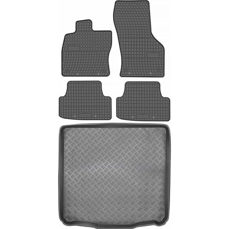 Ensemble de tapis de sol en caoutchouc pour Volkswagen Golf VII Kombi (2012-2020) + tapis de coffre