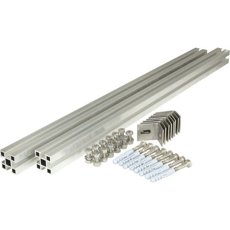 Le Sanitaire – Set de montage en façade extensible jusqu'à 150 tubes – Longueur 710mm – Fixation pour panneaux solaires – Compatible avec 4flex