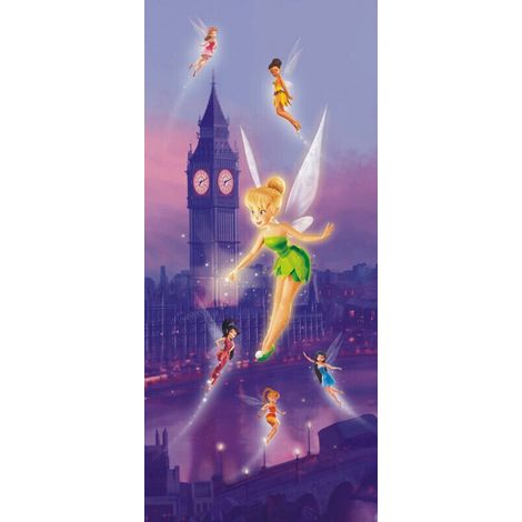 Poster porte Fée Clochette à Londres Disney Fairies intisse 90X202 CM (1/4)