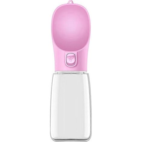 550 ml rosa Hunde-Trinkflasche mit Napf - Tragbarer Napf für große Hunde, BPA-frei, idealer Outdoor-Becher als Geschenk für Hunde.