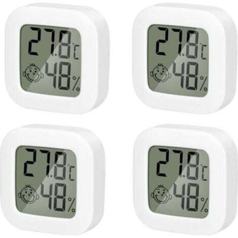 Thermomètre hygromètre intérieur haute précision 4 unités – TRIMEC – affichage température & humidité avec icône air pour cuisine, chambre bébé, serre (1/5)