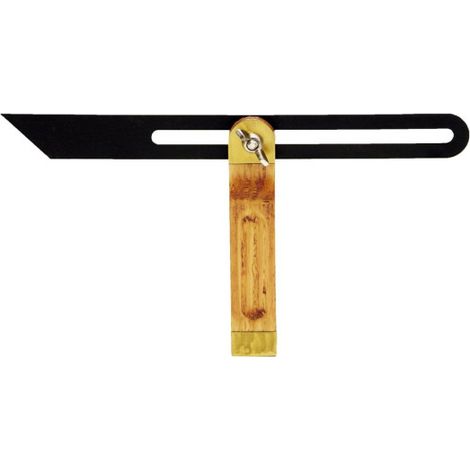 Escuadra biselada regulable con mango de madera y medida de 250 mm 09514291