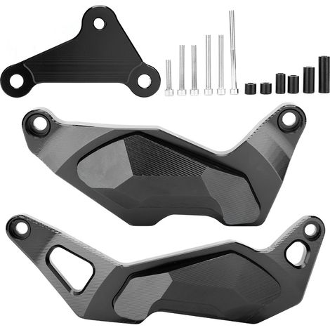 Lot de 3 protège-moteurs coulissants anti-chute pour Kawasaki Ninja 400 2017-2018 (Noir) (1/5)